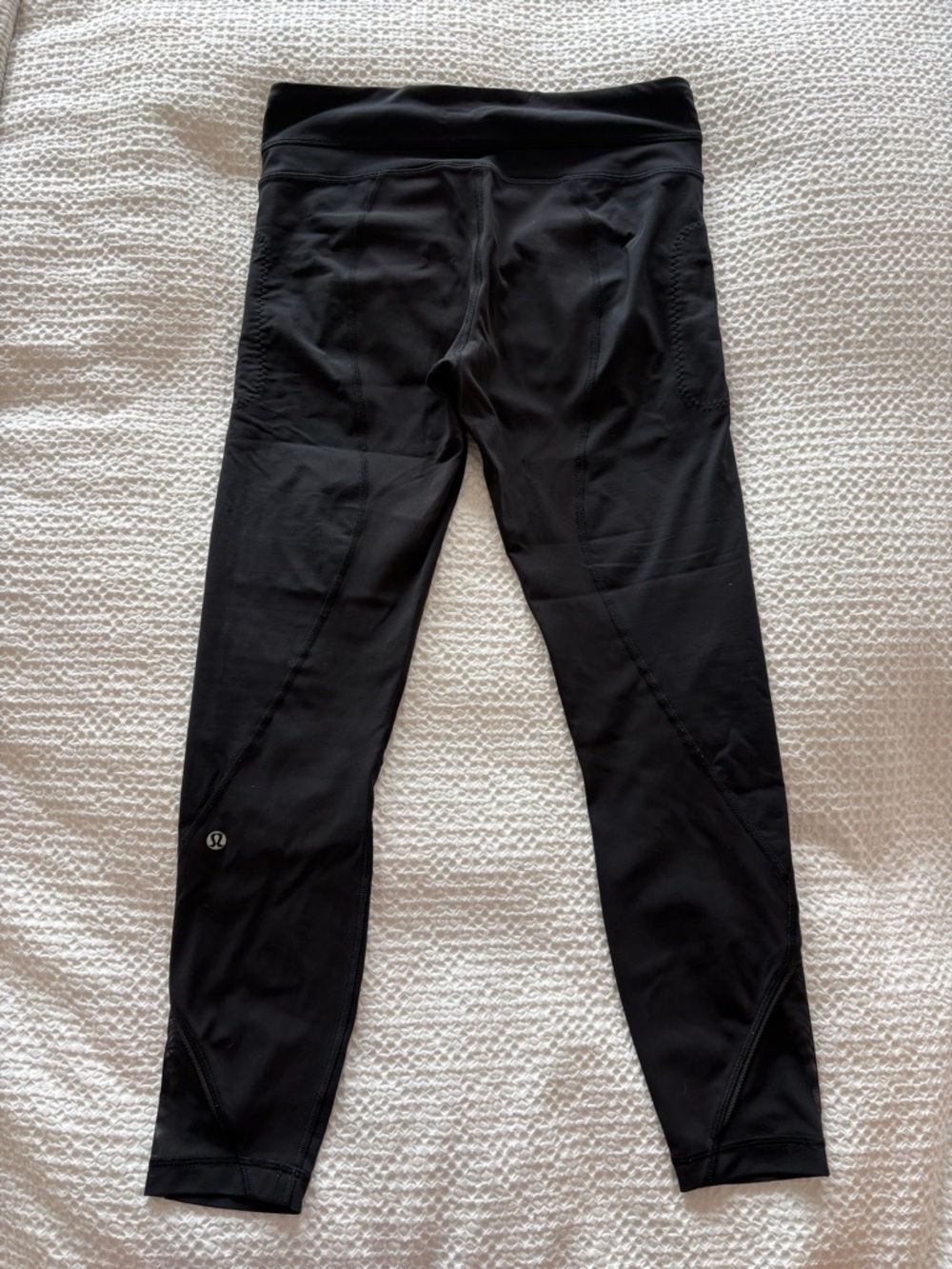 Lululemon Inspire Tight II Mesh Leggings Black Size 6 Luxtreme Zip Pocket - Picture 9 of 16
